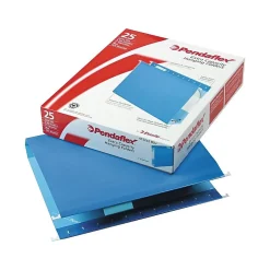 Pendaflex Hanging File Folders, 2" Expansion, Letter Size, , 25/Box (PFX 04152x2 BLU) Blue