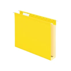 Pendaflex Hanging File Folders, 2" Expansion, Letter Size, , 25/Box (PFX 04152x2 YEL) Yellow
