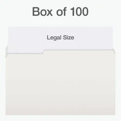 Pendaflex Heavy Duty File Folder, 1/3-Cut Tab, Legal Size, 100/Box (1007034) Sale