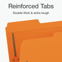 Pendaflex Heavy Duty File Folder, 1-Tab, Letter Size, Orange, 50/Box (1007029) Sale