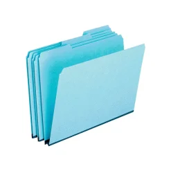 Pendaflex Heavy Duty Letter 1/3 Cut Recycled File Folder w/1" Expansion, Blue, 25/Pack Clearance