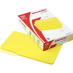 Pendaflex Interior File Folders, 1/3 Cut Top Tab, Legal, Yellow, 100/Box Online