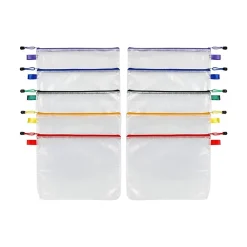 Pendaflex Oxford 13.19" 10-Piece Polyester Travel Pouch, Water Resistant, Assorted Colors (77707)