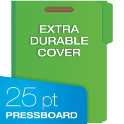 Pendaflex Pressboard Fastener Folders, 1/3-Cut Tab, Letter Size, Dark Green, 25/BX (15938GW) Hot