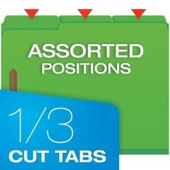 Pendaflex Pressboard Fastener Folders, 1/3-Cut Tab, Letter Size, Dark Green, 25/BX (15938GW) Hot