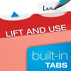 Pendaflex Ready-Tab Reinforced Hanging File Folder, 5-Tab, Letter Size, , 25/Box (42623) Red Clearance