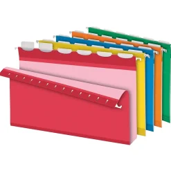 Pendaflex Ready-Tab Reinforced Recycled Hanging File Folder, 2" Expansion, 5-Tab Tab, Legal Size, , 20/Box Assorted Colors Online