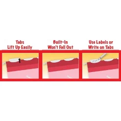 Pendaflex Ready-Tab Reinforced Recycled Hanging File Folder, 2" Expansion, 5-Tab Tab, Legal Size, , 20/Box Assorted Colors Online