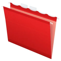 Pendaflex Ready-Tab Reinforced Hanging File Folder, 5-Tab, Letter Size, Red, 25/Box (42623) Online