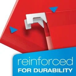 Pendaflex Ready-Tab Reinforced Hanging File Folder, 5-Tab, Letter Size, Red, 25/Box (42623) Online