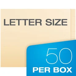 Pendaflex Recycled End Tab File Folder, Straight Cut, Letter Size, Manila, 50/Box (H10U1) Sale