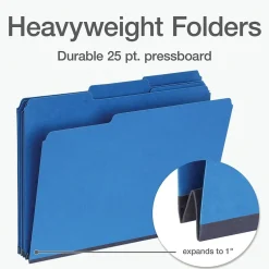 Pendaflex Recycled File Folder, 1-Tab, Letter Size, Dark Blue, 25/Box (1007008) Clearance
