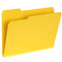 Pendaflex Recycled File Folder, 1-Tab, Letter Size, Yellow, 25/Box (1007022) Hot