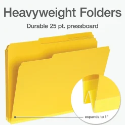 Pendaflex Recycled File Folder, 1-Tab, Letter Size, Yellow, 25/Box (1007022) Hot