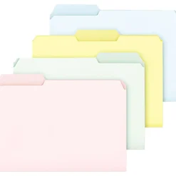 Pendaflex Recycled File Folder, 1/3-Cut Tab, Letter Size, Assorted Pastels, 100/Box (C21 1/3 PASR) Hot
