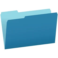 Pendaflex Recycled File Folder, 1/3-Cut Tab, Legal Size, , 100/Box (43501/3BLU) Blue New