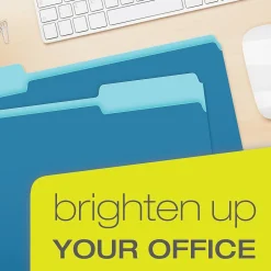 Pendaflex Recycled File Folder, 1/3-Cut Tab, Legal Size, , 100/Box (43501/3BLU) Blue New