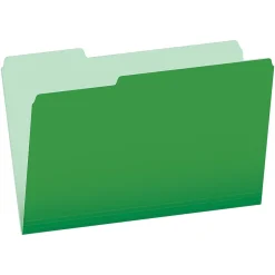 Pendaflex Recycled File Folder, 1/3-Cut Tab, Legal Size, , 100/Box (43501/3BGR) Green New
