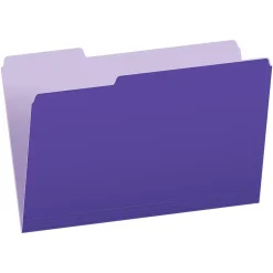 Pendaflex Recycled File Folder, 1/3-Cut Tab, Legal Size, , 100/Box (43501/3VIO) Violet Sale