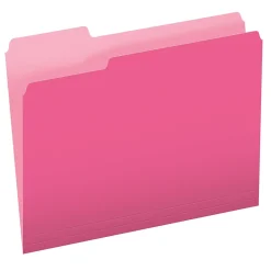 Pendaflex Recycled File Folder, 1/3-Cut Tab, Letter Size, , 100/Box (42101/3PIN) Pink