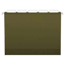 Pendaflex Reinforced Hanging File Folders, 5-Tab, 4" Expansion, Letter Size, Standard Green, 25/Box (PFX 04152x4) Sale
