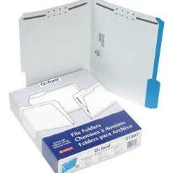 Pendaflex Reinforced Top Fastener Folders, 1/3 Cut, Letter, , 50/Box (21301) Blue