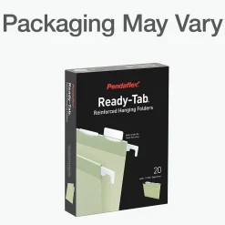 Pendaflex Standard Reinforced Hanging File Folder, 3-Tab, Letter, Sage green, 20/Box (1009463) Discount