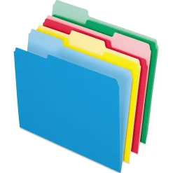 Pendaflex Two-Tone File Folders, 1/3 Cut Top Tab, Letter, Assorted Colors, 24/Pack Hot