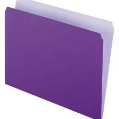 Pendaflex Two-Tone File Folder, Straight Cut, Letter Size, Lavender, 100/Box (PFX 152 LAV) Online