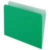 Pendaflex Two-Tone Recycled File Folder, Straight Cut, Letter Size, Bright Green, 100/Box (PFX 152 BGR) Online