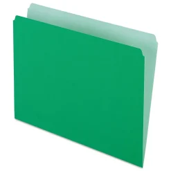 Pendaflex Two-Tone Recycled File Folder, Straight Cut, Letter Size, Bright Green, 100/Box (PFX 152 BGR) Online