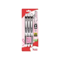 Pentel EnerGel Deluxe RTX Retractable Gel Pens, Medium Point, Black Ink, 3 Pack (BL77ABP3A-BC) Online