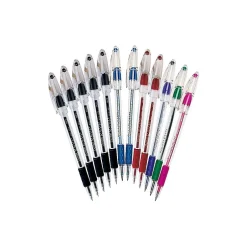 Pentel R.S.V.P. Ballpoint Pens, Medium Point, Assorted Color Ink, Dozen (BK91PC12M) Clearance
