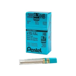 Pentel Super Hi-Polymer Lead Refill, 0.7mm, 12/Leads, Dozen (50-HB)