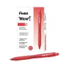 Pentel WOW! Retractable Ballpoint Pens, Medium Point, Red Ink, Dozen (BK440-B) Discount