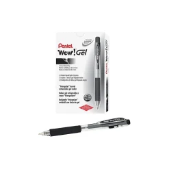 Pentel WOW! Retractable Gel Pens, Medium Point, Black Ink, 24/Pk (K437ASW2) Best
