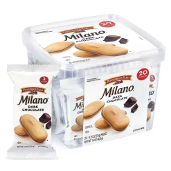 Cookies<Milano Pepperidge Farm Double Dark Chocolate Cookies, 0.75 oz, 20/Pack (220-02248)