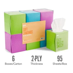 Perk ™ Ultra Soft Tissue, 2-Ply, 95 Sheets/Box, 6 Boxes/Pack (PK57779)
