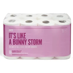 Perk ™ Ultra Soft Toilet Paper, 2-ply, White, 154 Sheets/Roll, 16 Rolls/Case (PK55154)