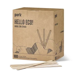 Filters, Stirrers & Straws<Perk ™ Wooden Stirrer, 5.5", 1000/Pack (PK61996)
