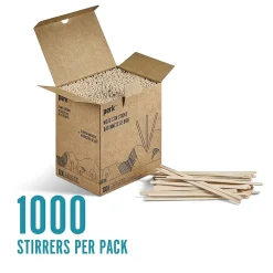 Filters, Stirrers & Straws<Perk ™ Wooden Stirrer, 5.5", 1000/Pack (PK61996)