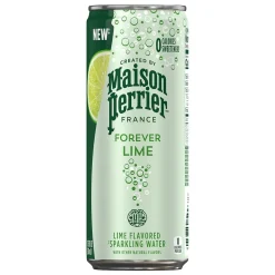 Bottled Water<Perrier Carbonated Mineral Water, Lime, 330 ml, 8/Pack (NES31086)