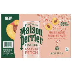 Bottled Water<Perrier Peach Flavored Sparkling Mineral Water, 330 ml, 8/Pack (12350540)