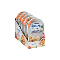 Fresh Groceries<Philadelphia Bagel Chips & Cream Cheese Dip, Garden Vegetable, 2.5 oz., 5/Pack (62352)