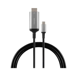 Usb Cables<Philips Elite SWV9120C/27 6' USB-C to HDMI Adapter Cable, M/M, Black/Silver