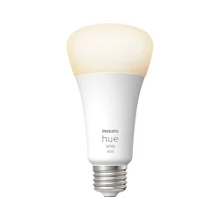 Smart Bulbs<Philips Hue 100W Equivalent A21 LED Smart Bulb, Soft Warm White (580845)