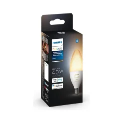 Smart Bulbs<Philips Hue 40W Equivalent B39 LED Smart Bulb, White (573089)