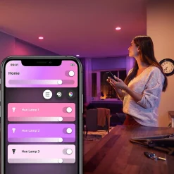 Smart Bulbs<Philips Hue 85W Equivalent E26 LED Smart Bulb, White And Color Ambiance, 2/Pack (578096)