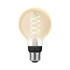 Smart Bulbs<Philips Hue 60W Equivalent G25 LED Smart Filament Bulb, Soft Warm White (571141)