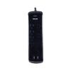 Surge Protectors & Power Strips<Philips 7-Outlet 2-USB Port Surge Protector, Black (SPP6270BC/37)